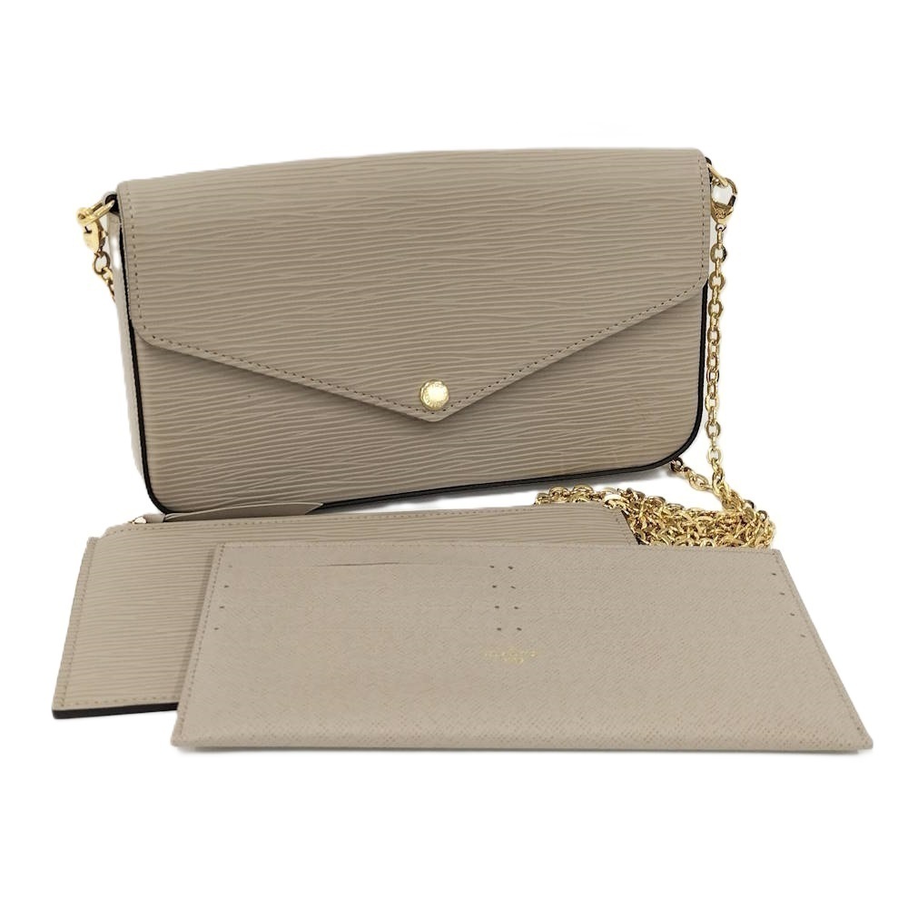 Louis Vuitton Pochette Felicie Chain Shoulder Bag Epi Leather